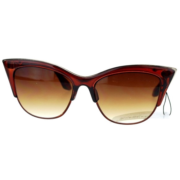 🆕 Women’s Brown Cat Eye Retro Fashion Sunglasses - Picture 6 of 7